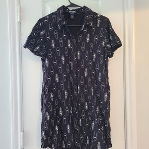 Button Down Hot Topic Skeleton Dress